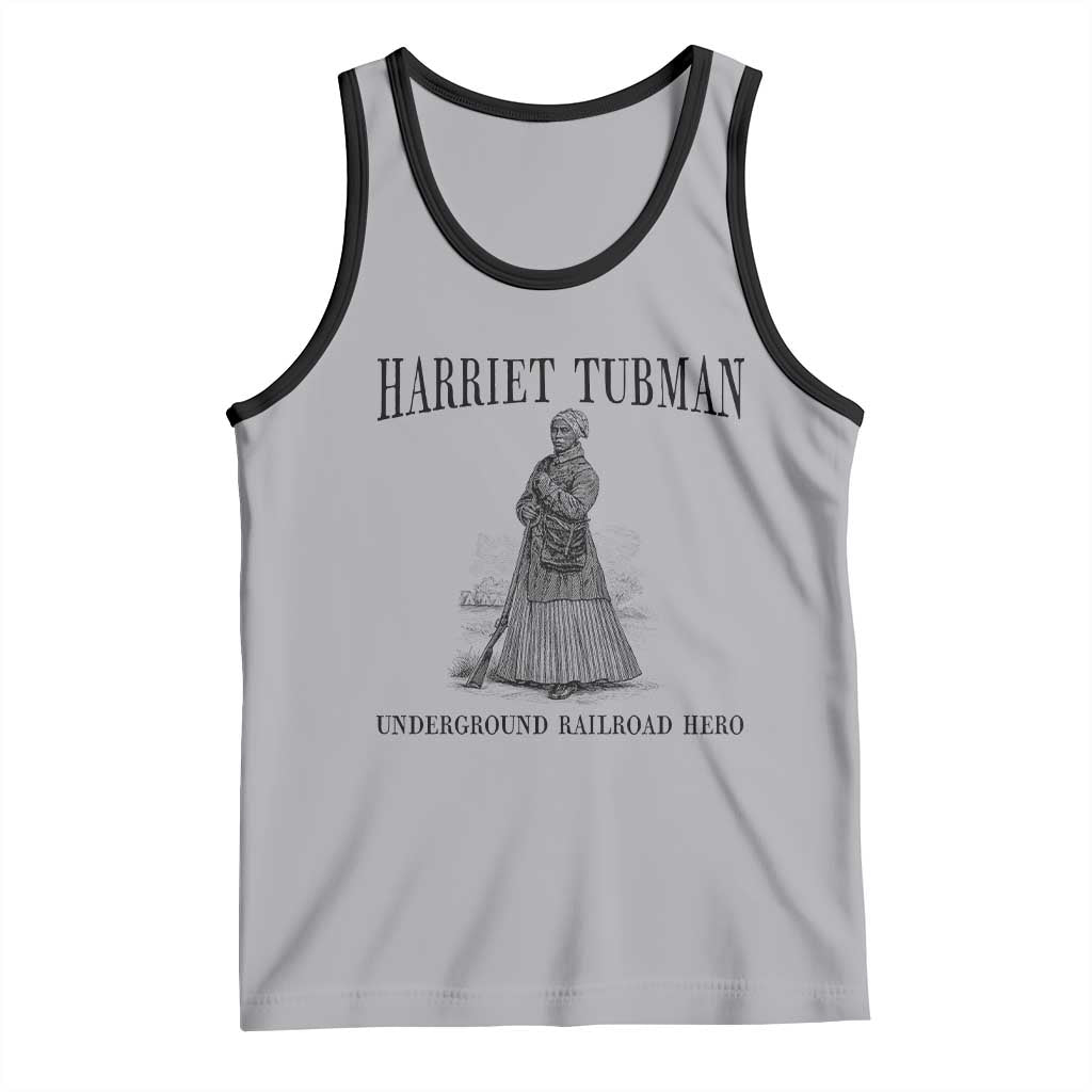 Harriet Tubman Tank Top Underground Railroad Freedom Leader TS12 Athletic Heather Black Print Your Wear