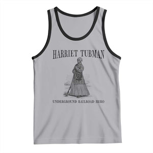 Harriet Tubman Tank Top Underground Railroad Freedom Leader TS12 Athletic Heather Black Print Your Wear