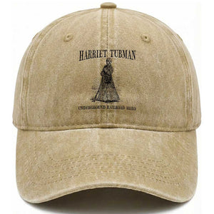 Harriet Tubman Washed Cotton Baseball Cap Underground Railroad Freedom Leader TS12 Print Your Wear