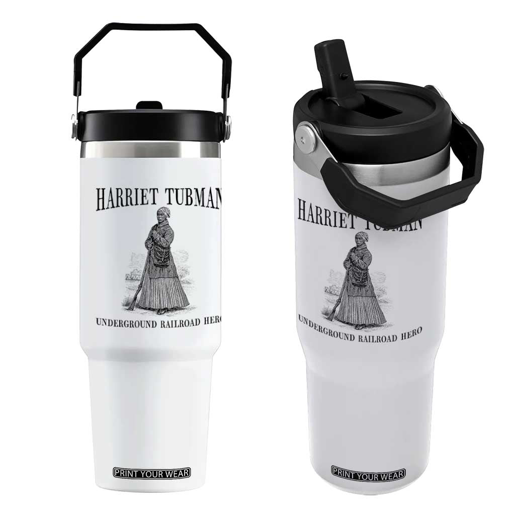 Harriet Tubman Flip Straw Tumbler Underground Railroad Freedom Leader TS12 One Size: 30 oz White Print Your Wear