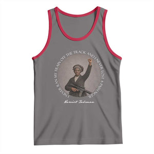 Harriet Tubman Quote Tank Top I Never Ran My Train Off The Track TS12 Deep Heather Red Print Your Wear