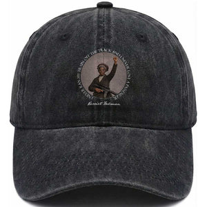 Harriet Tubman Quote Washed Cotton Baseball Cap I Never Ran My Train Off The Track TS12 Print Your Wear