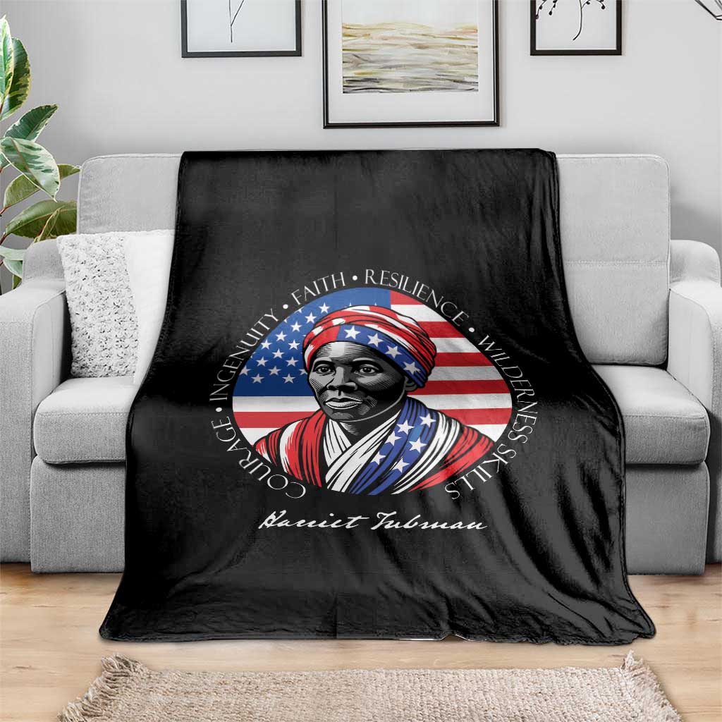 Harriet Tubman Patriotic Throw Blanket Black History Month Gift TS12 Print Your Wear