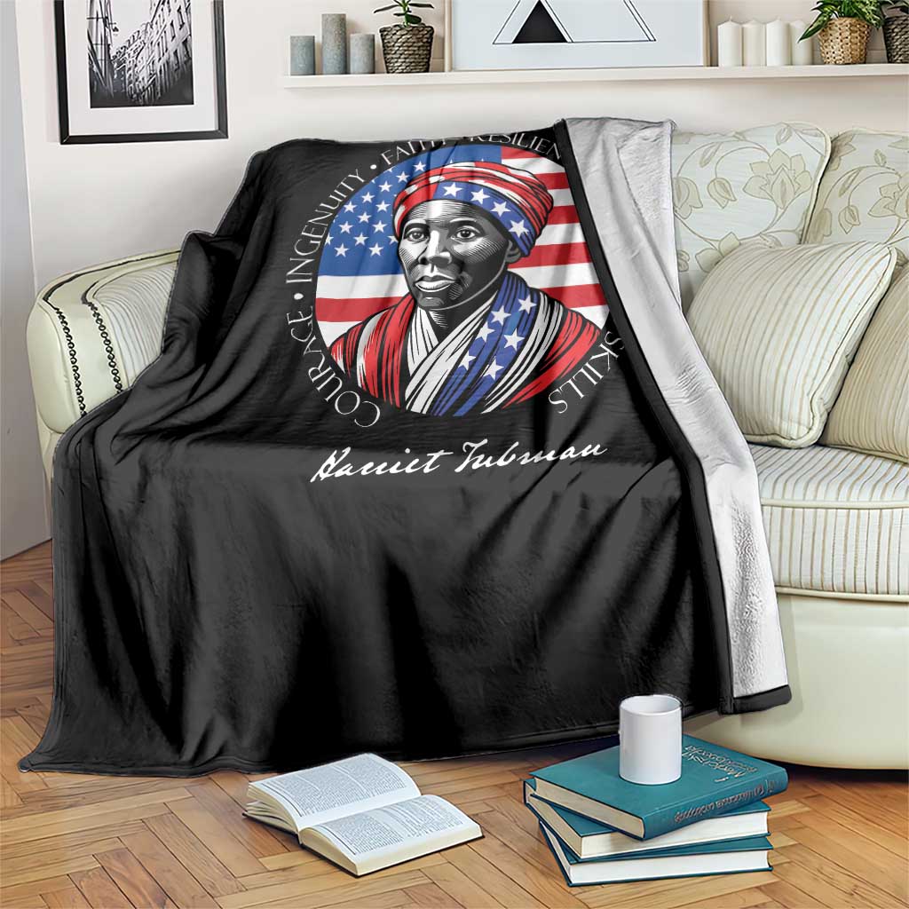 Harriet Tubman Patriotic Throw Blanket Black History Month Gift TS12 Print Your Wear