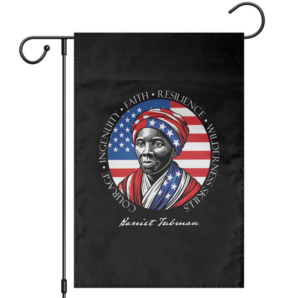 Harriet Tubman Patriotic Garden Flag Black History Month Gift TS12 Black Print Your Wear
