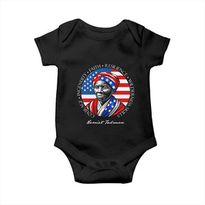 Harriet Tubman Patriotic Baby Onesie Black History Month Gift TS12 Black Print Your Wear