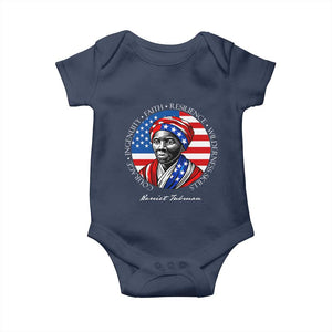 Harriet Tubman Patriotic Baby Onesie Black History Month Gift TS12 Navy Print Your Wear