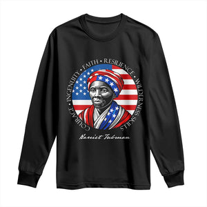 Harriet Tubman Patriotic Long Sleeve Shirt Black History Month Gift TS12 Black Print Your Wear