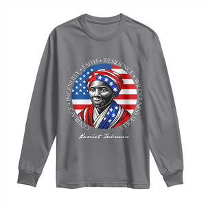 Harriet Tubman Patriotic Long Sleeve Shirt Black History Month Gift TS12 Charcoal Print Your Wear