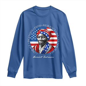 Harriet Tubman Patriotic Long Sleeve Shirt Black History Month Gift TS12 Royal Blue Print Your Wear