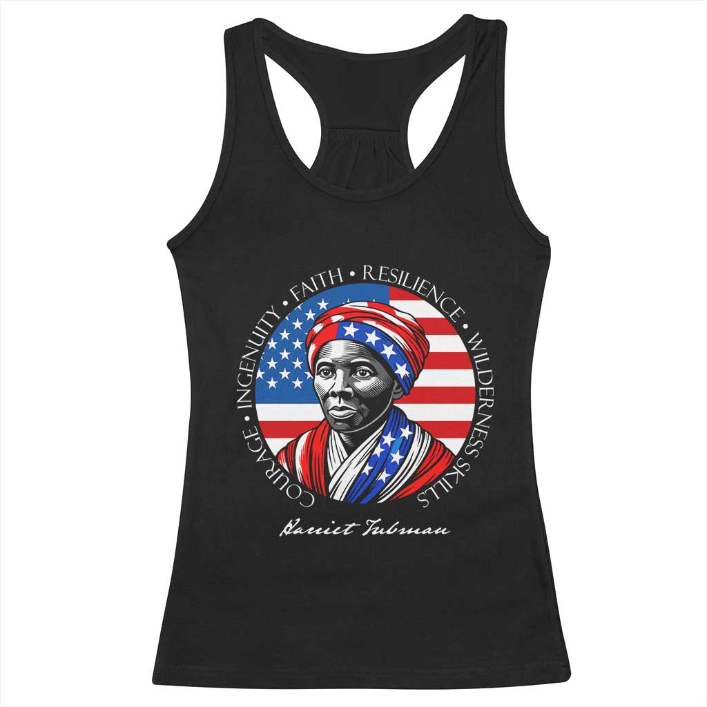 Harriet Tubman Patriotic Racerback Tank Top Black History Month Gift TS12 Black Print Your Wear