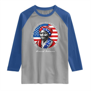 Harriet Tubman Patriotic Raglan Shirt Black History Month Gift TS12 Sport Gray Royal Print Your Wear