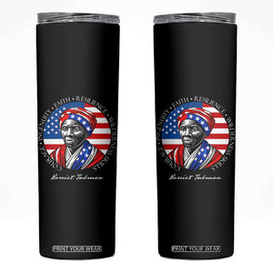 Harriet Tubman Patriotic Skinny Tumbler Black History Month Gift TS12 Black Print Your Wear