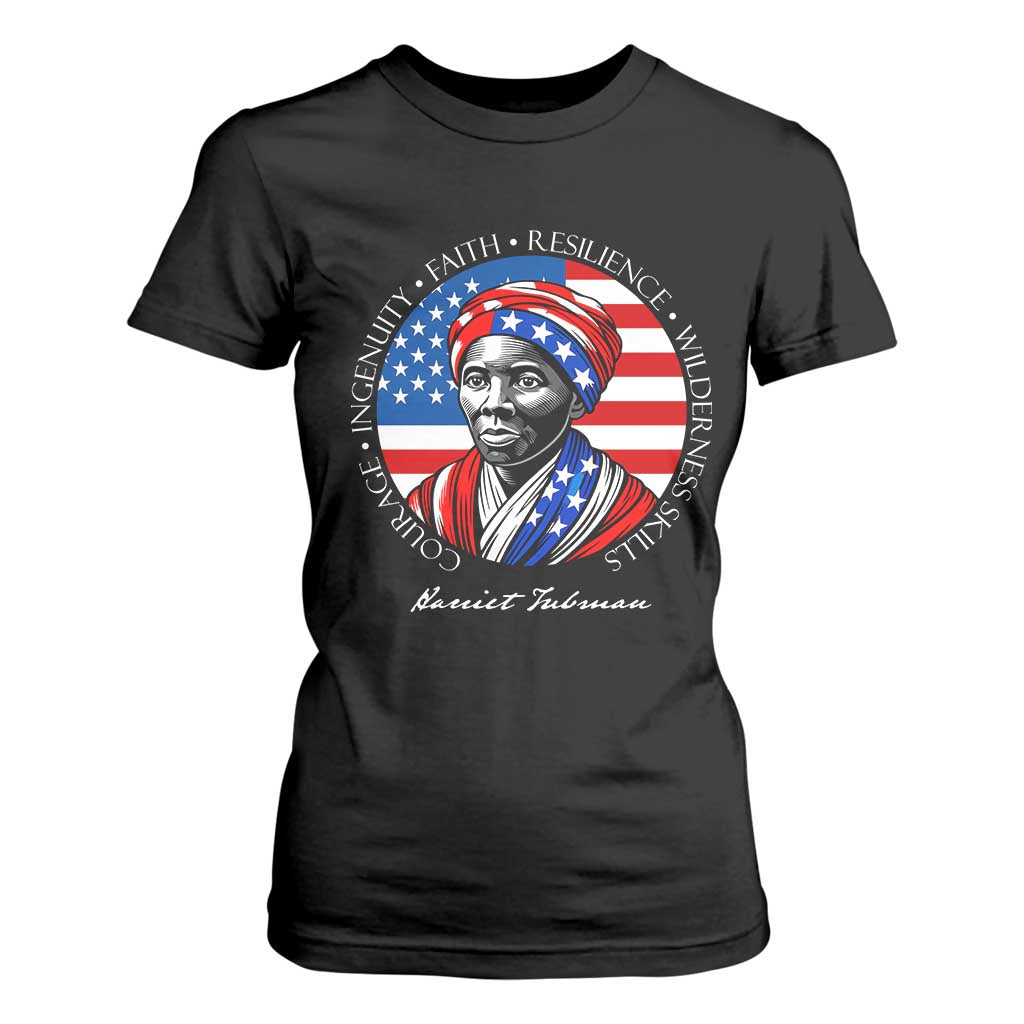 Harriet Tubman Patriotic T Shirt For Women Black History Month Gift TS12 Black Print Your Wear