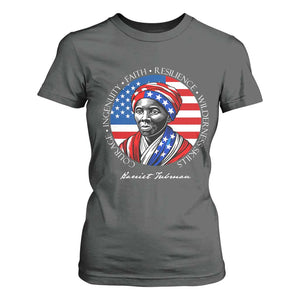 Harriet Tubman Patriotic T Shirt For Women Black History Month Gift TS12 Dark Heather Print Your Wear
