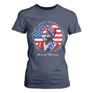 Harriet Tubman Patriotic T Shirt For Women Black History Month Gift TS12 Navy Print Your Wear