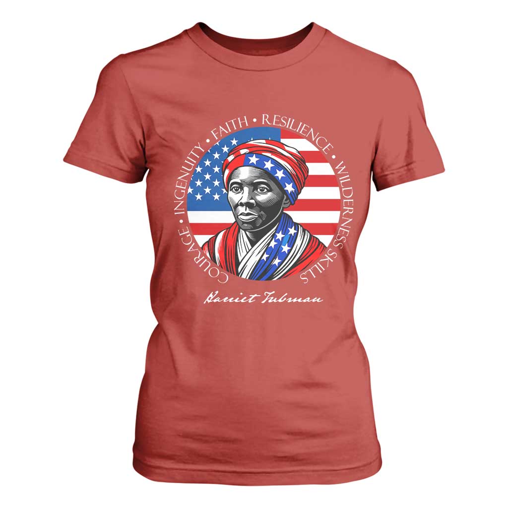Harriet Tubman Patriotic T Shirt For Women Black History Month Gift TS12 Red Print Your Wear