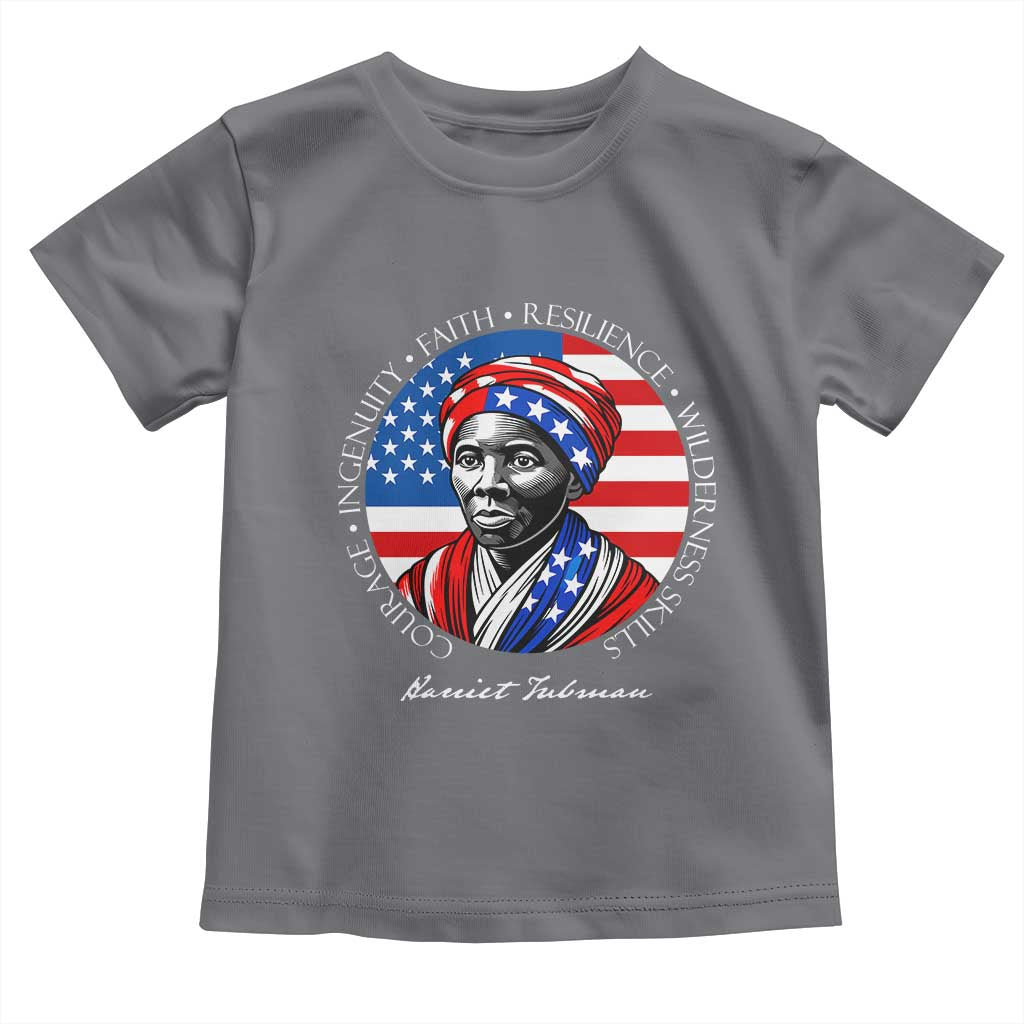 Harriet Tubman Patriotic Toddler T Shirt Black History Month Gift TS12 Charcoal Print Your Wear