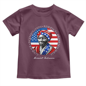 Harriet Tubman Patriotic Toddler T Shirt Black History Month Gift TS12 Maroon Print Your Wear