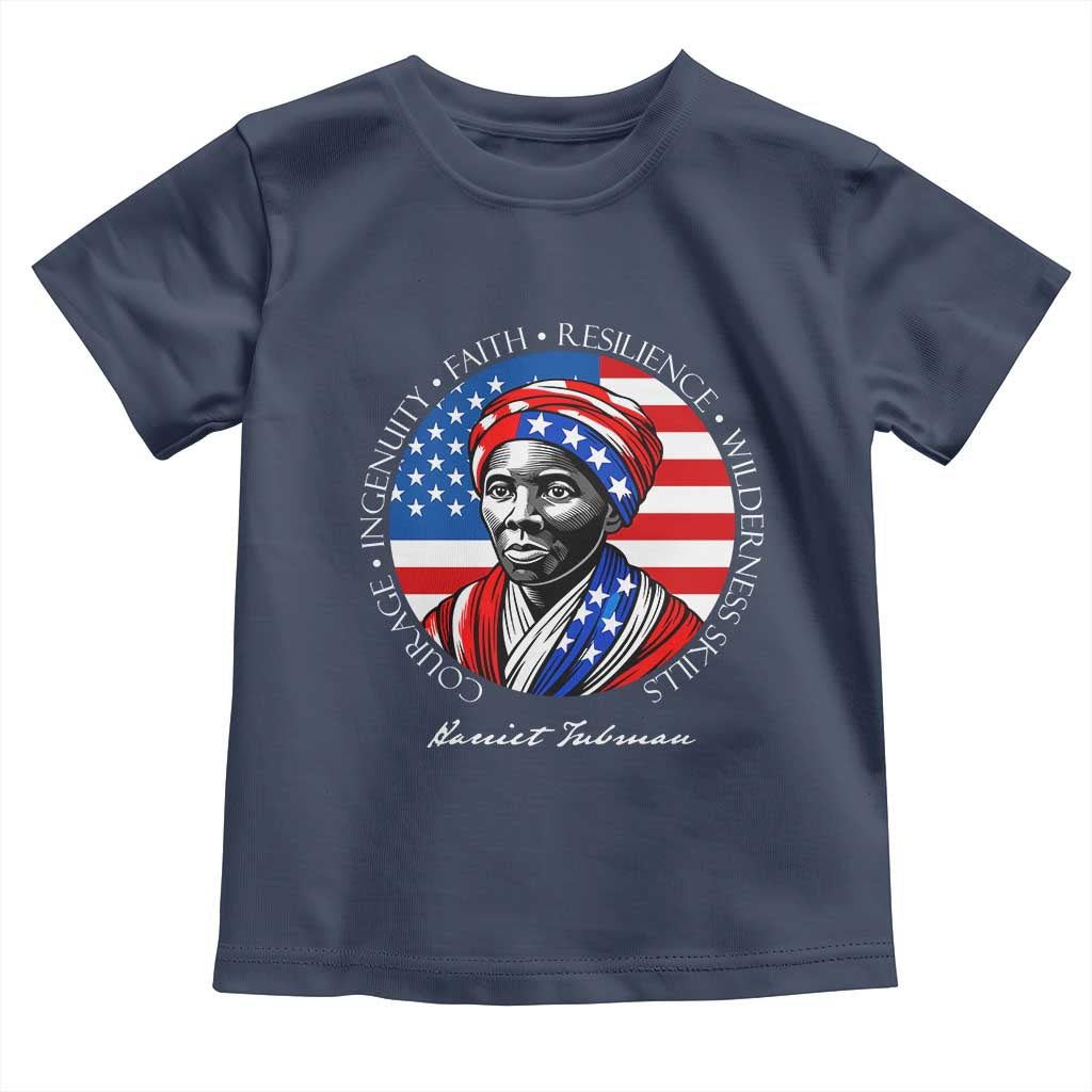 Harriet Tubman Patriotic Toddler T Shirt Black History Month Gift TS12 Navy Print Your Wear