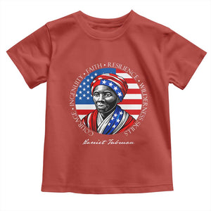 Harriet Tubman Patriotic Toddler T Shirt Black History Month Gift TS12 Red Print Your Wear