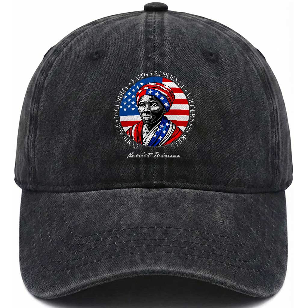 Harriet Tubman Patriotic Washed Cotton Baseball Cap Black History Month Gift TS12 Print Your Wear