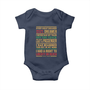 Harriet Tubman Powerful Quote Baby Onesie Strong Black Women Pride TS12 Navy Print Your Wear