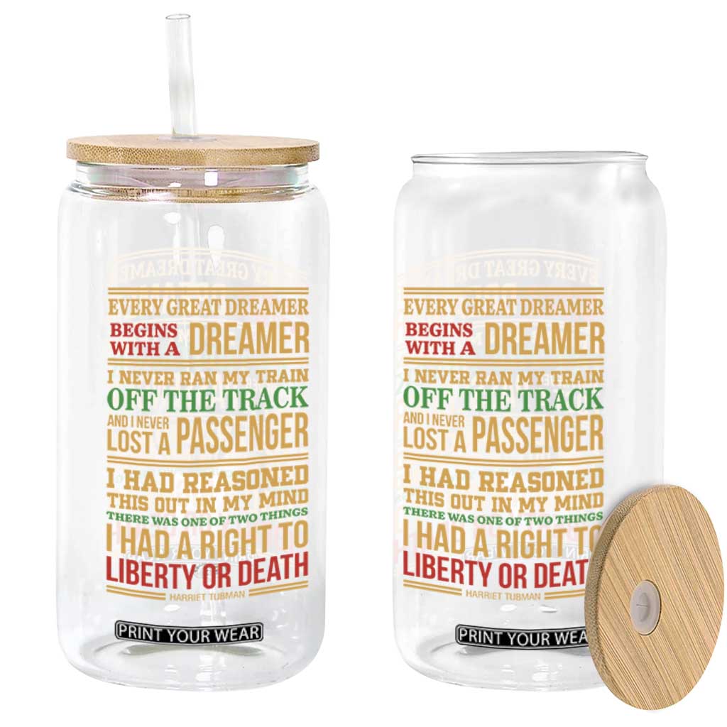 Harriet Tubman Powerful Quote Glass Can Strong Black Women Pride TS12 Print Your Wear