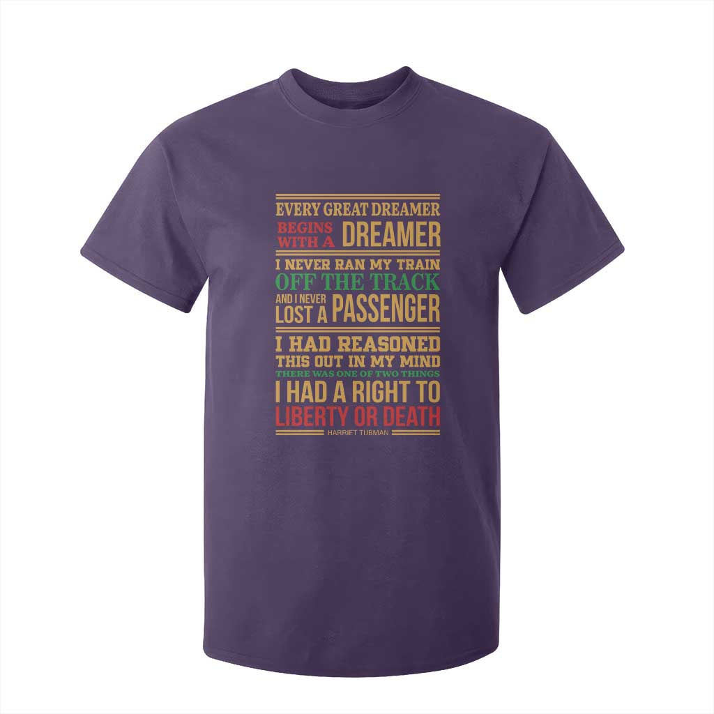 Harriet Tubman Powerful Quote T Shirt For Kid Strong Black Women Pride TS12 Purple Print Your Wear