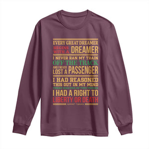 Harriet Tubman Powerful Quote Long Sleeve Shirt Strong Black Women Pride TS12 Maroon Print Your Wear