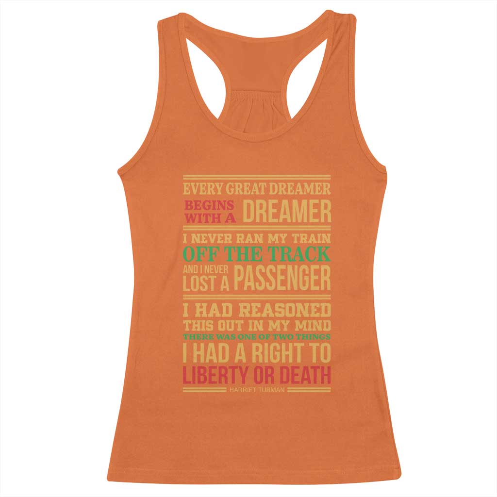 Harriet Tubman Powerful Quote Racerback Tank Top Strong Black Women Pride TS12 Orange Print Your Wear