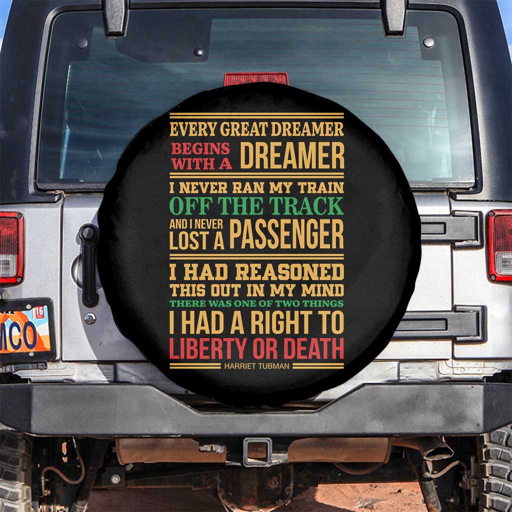 Harriet Tubman Powerful Quote Spare Tire Cover Strong Black Women Pride TS12 No hole Black Print Your Wear