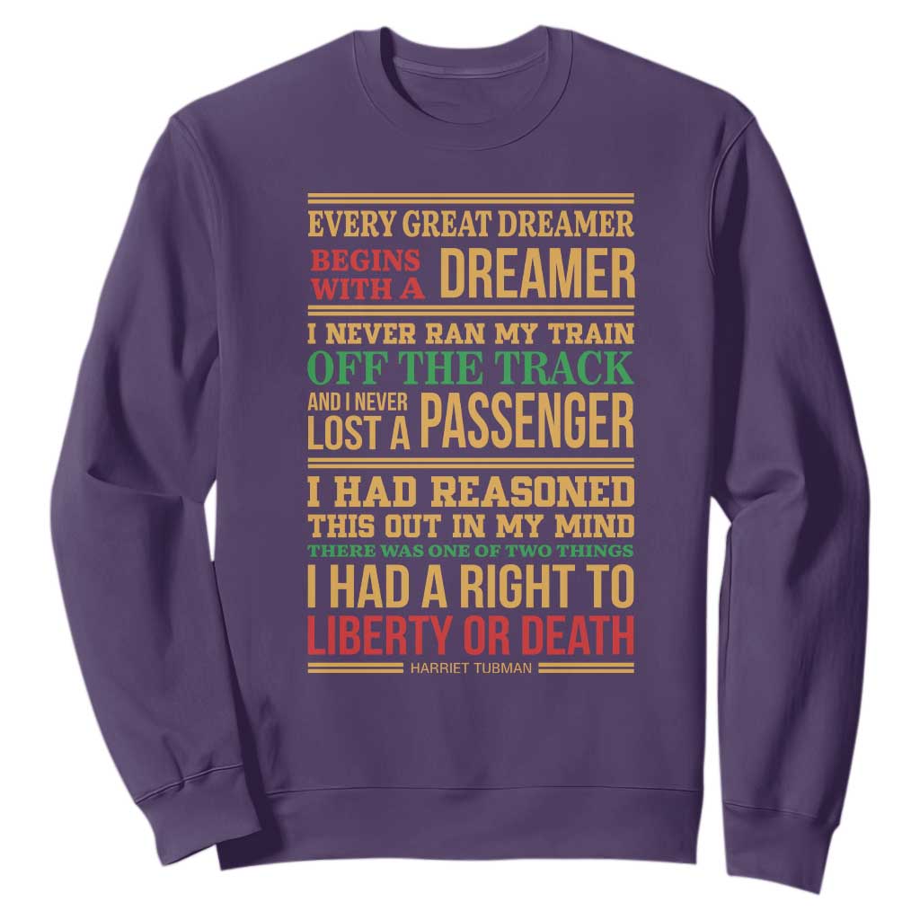 Harriet Tubman Powerful Quote Sweatshirt Strong Black Women Pride TS12 Purple Print Your Wear