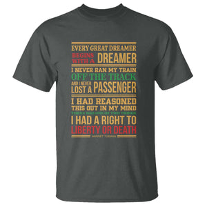 Harriet Tubman Powerful Quote T Shirt Strong Black Women Pride TS12 Dark Heather Print Your Wear