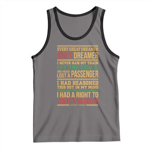 Harriet Tubman Powerful Quote Tank Top Strong Black Women Pride TS12 Deep Heather Black Print Your Wear