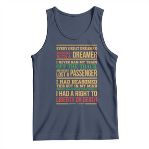 Harriet Tubman Powerful Quote Tank Top Strong Black Women Pride TS12 Navy Print Your Wear