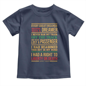 Harriet Tubman Powerful Quote Toddler T Shirt Strong Black Women Pride TS12 Navy Print Your Wear