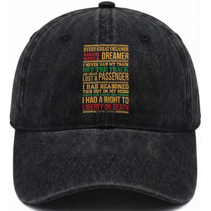 Harriet Tubman Powerful Quote Washed Cotton Baseball Cap Strong Black Women Pride TS12 Print Your Wear