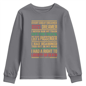 Harriet Tubman Powerful Quote Youth Sweatshirt Strong Black Women Pride TS12 Charcoal Print Your Wear