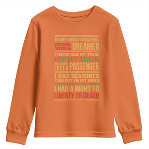 Harriet Tubman Powerful Quote Youth Sweatshirt Strong Black Women Pride TS12 Orange Print Your Wear
