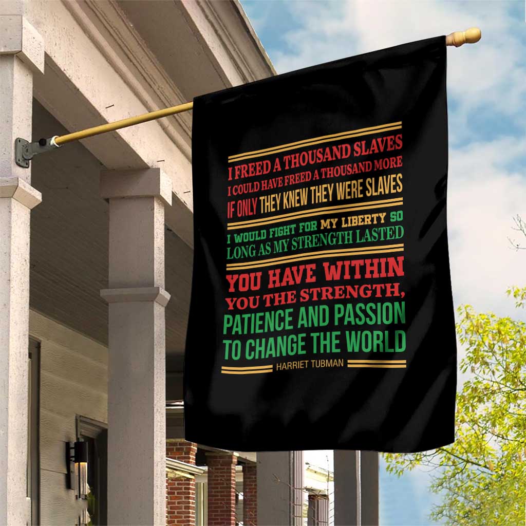 Harriet Tubman Powerful Quote Garden Flag Female Empowerment History Gift TS12 Print Your Wear