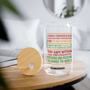 Harriet Tubman Powerful Quote Glass Can Female Empowerment History Gift TS12 Print Your Wear