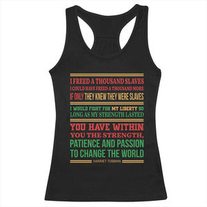 Harriet Tubman Powerful Quote Racerback Tank Top Female Empowerment History Gift TS12 Black Print Your Wear