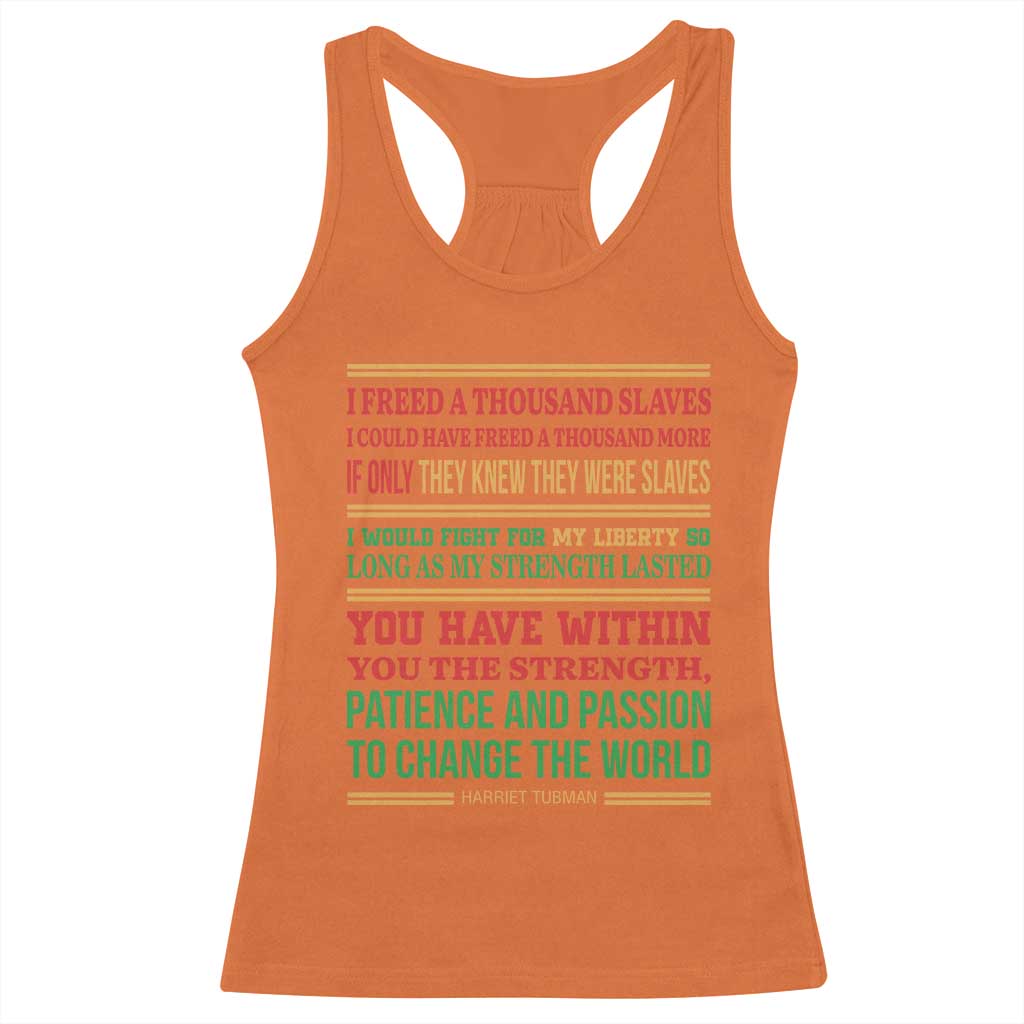 Harriet Tubman Powerful Quote Racerback Tank Top Female Empowerment History Gift TS12 Orange Print Your Wear