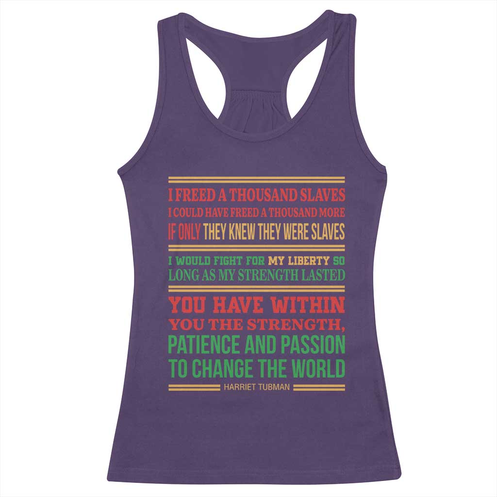 Harriet Tubman Powerful Quote Racerback Tank Top Female Empowerment History Gift TS12 Purple Print Your Wear