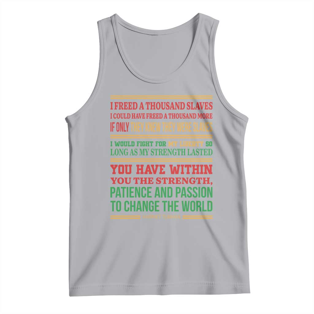Harriet Tubman Powerful Quote Tank Top Female Empowerment History Gift TS12 Athletic Heather Print Your Wear