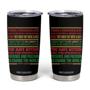Harriet Tubman Powerful Quote Tumbler Cup Female Empowerment History Gift TS12 Black Print Your Wear