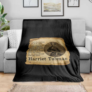 Harriet Tubman Quote Throw Blanket Liberty Or Death Empowerment Gift TS12 Print Your Wear