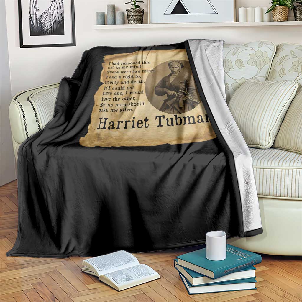 Harriet Tubman Quote Throw Blanket Liberty Or Death Empowerment Gift TS12 Print Your Wear