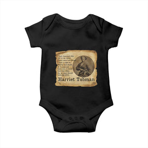 Harriet Tubman Quote Baby Onesie Liberty Or Death Empowerment Gift TS12 Black Print Your Wear